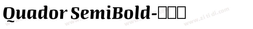 Quador SemiBold字体转换